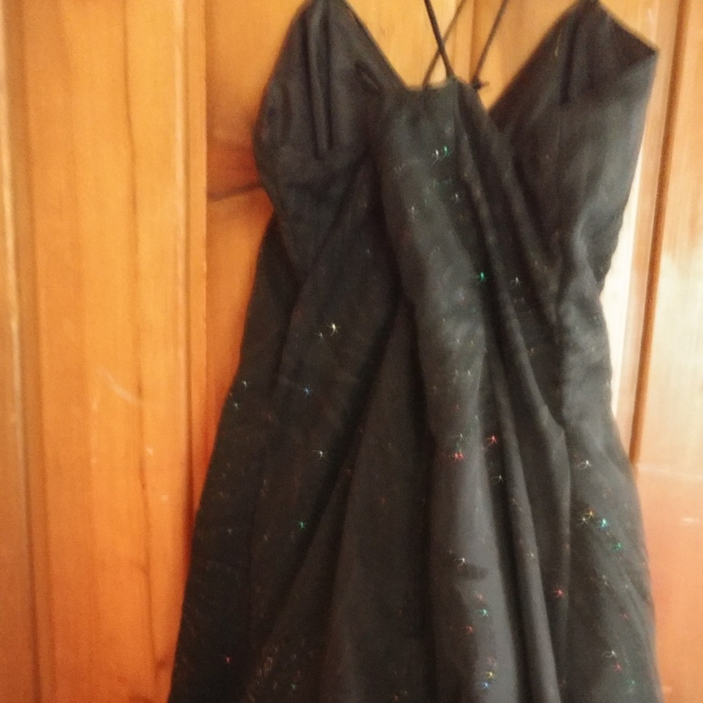 Black glitter mini with crinoline and jacket